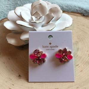 NWT KATE SPADE PINK MULTI GEM EARRINGS!